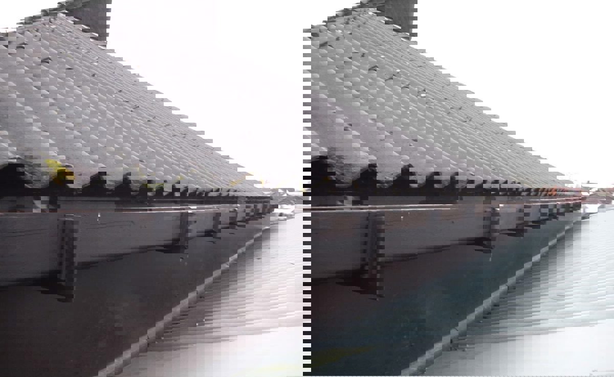 Asbestos cement guttering identified during a survey in North West England