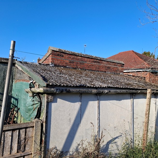 asbestos cement shed